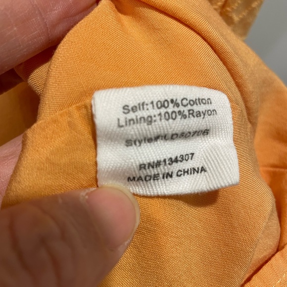 Line & Dot Orange Eyelet strapped dress - Picture 10 of 10